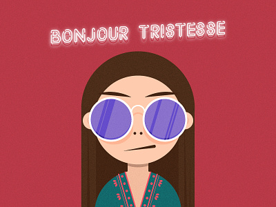 Bonjour Tristesse character characterdesign girl illustration vector vectorillustration