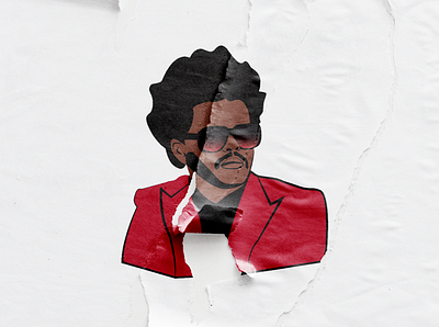 the weeknd illustration vector