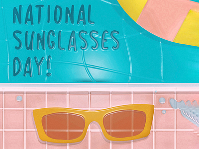 national sunglasses day! design flat illustration vector