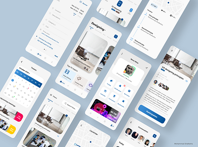 Meeting App (All screens) adobe xd app design event event app events meeting meeting app meetings mobile ui ux xd