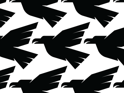 Nevermore bird branding identity logo pattern raven
