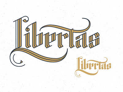 Libertas Take 2 blackletter branding design hand lettered logotype typography wordmark