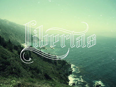 Libertas III beach branding california design freedom hand lettered hand lettering liberty logo ocean typography waves