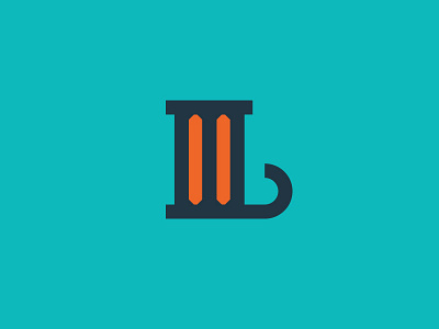 L 2 branding column custom identity l lettermark logo pillar type