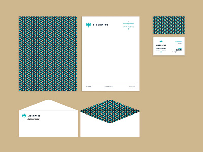 Liberatus Branding branding business card collateral design envelope identity letterhead logo pattern