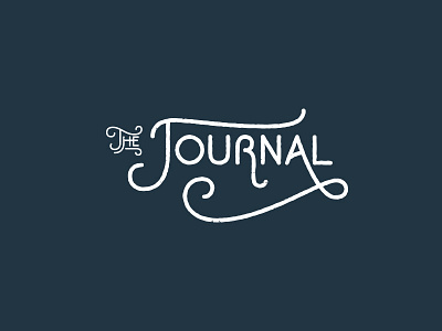 The Journal custom type hand lettered hand lettering type typography