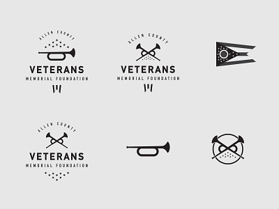 Veterans Branding branding bugle flag identity lockup logo non profit ohio stars veterans