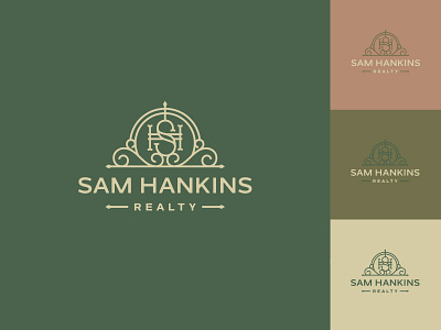 Sam Hankins Realty Logo branding identity logo monogram real estate realty