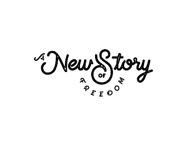 A New Story custom type hand lettered hand lettering monoline texture typography