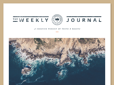 The Weekly Journal II badge blog branding email email template identity journal lockup logo type