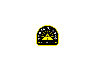 Tower of Song badge branding identity leonard cohen logo music patch vinyl
