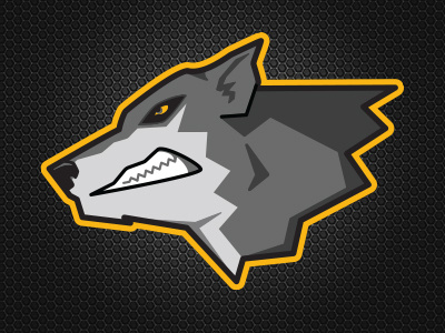 Wolf Mascot graphic design identity illustrator logo vector