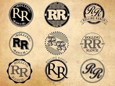 Rolling Ranch Initial Logo Design