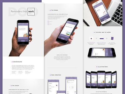 Doo Portfolio Page case study composition doo ios iphone layout mobile portfolio reminders typography