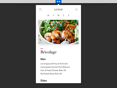 Work & Co Lunch App app food lunch mac app macos menu bar native app typography workco