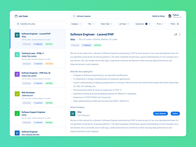 Job Finder UI Design