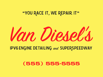Van Diesel's type typography