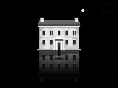 space house floating ghost home house moon shadows space