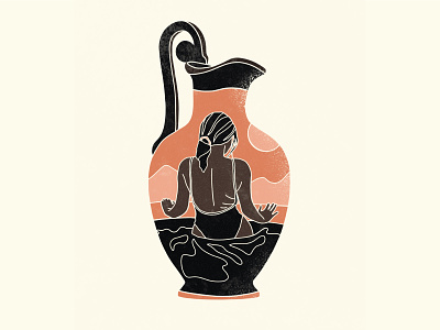 vessel figuredrawing greek illustration model mountains pitcher pose sun vase vessel water