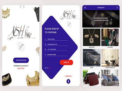 NSH-LINE Mobile Application app design typography ui ux