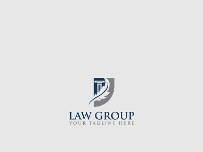 Justice law logo, law office, law firm, Feather,  pillar logo.