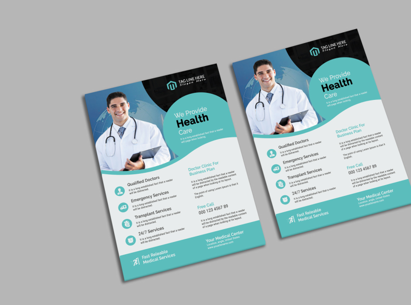 Medical Flyer Template Free from cdn.dribbble.com