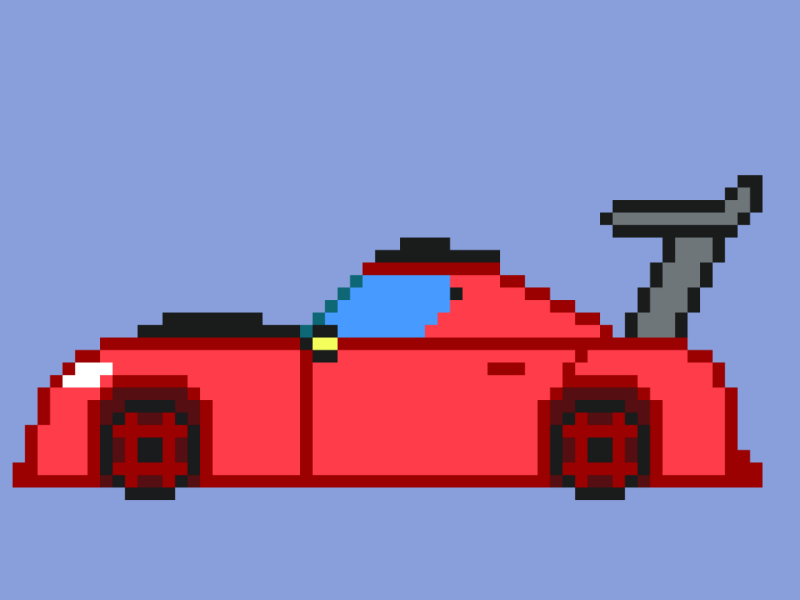 This little Pixel Race Car..... by Areef on Dribbble