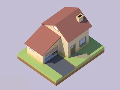 Simple house 3d building house