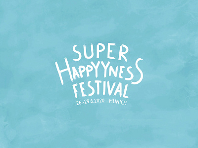 Super HappYYness Festival branding logo pastels social business sustainability watercolor