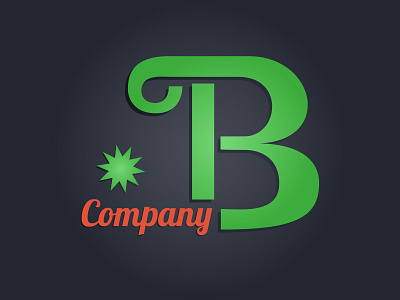 Company logotype with letter B - graphic design