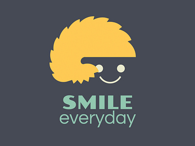 Smile everyday - stylized logotype for inspiration wellbeing brand branding composition design graphic illustration logo logotype smile smiley stylized typography