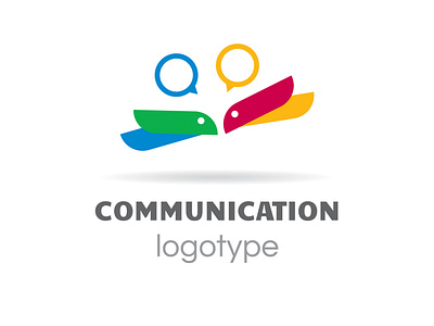 Social media and communication concept logotype