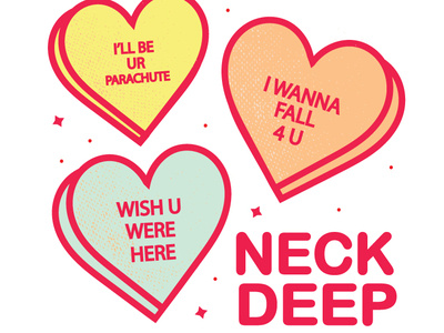 Neck Deep - Candy Hearts band merch candy candy hearts love neck deep pop punk valentines valentines day