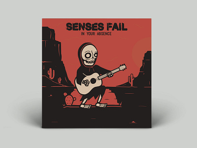 Senses Fail - In Your Absence album art band art desert emo music senses fail skull vinyl