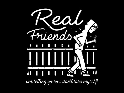 Real Friends - Letting Go band merch boy flower hoodie illustration pop punk real friends shirt design