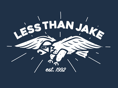 Less Than Jake - Bird of Prey band merch bird eagle fly illustration less than jake shirt design