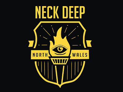 Neck Deep - Crest band merch illustration merch music neck deep north wales pop punk shirt design warped tour