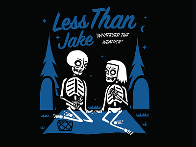 Less Than Jake - Picnic band merch graveyard illustration less than jake love picnic shirt design ska skeleton skull