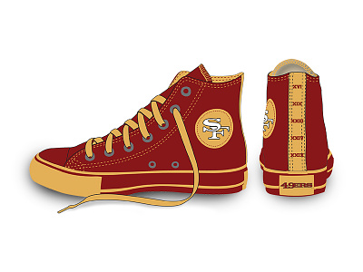 San Francisco 49ers NFL Converse Shoe