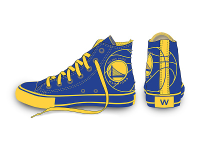 Golden State Warriors NBA Converse Shoe