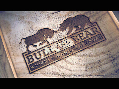 Bull And Bear Logo brand identity logo monterey restaurant taffies whiskey bar
