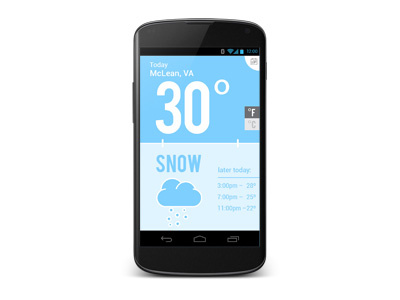 Weather App android concept weather app