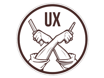 UX badge brand designer illustration logo user experience ux