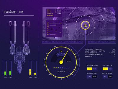 Poseidon - Display digital display screen ui vector