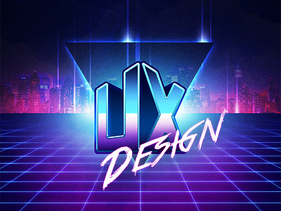 Ux Design 80s design graphic lines neon retro ux