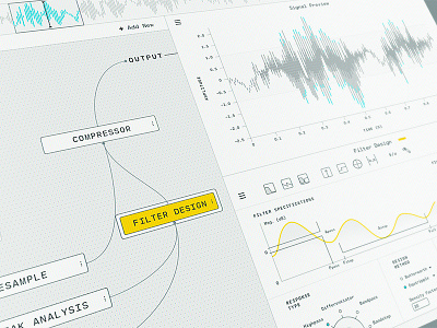 Sound Processing Application application audio dashboard interface node software sound wave