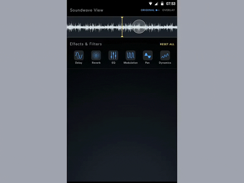 Audio Fx v2 app audio drag edit effects mobile principle screen sound touch wave