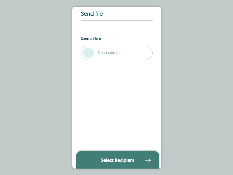 Send File animation interaction list mobile prototype send