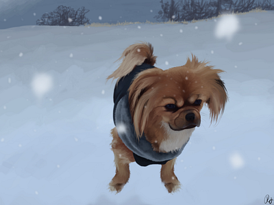 Little Dog Illustration dog illustration painting art