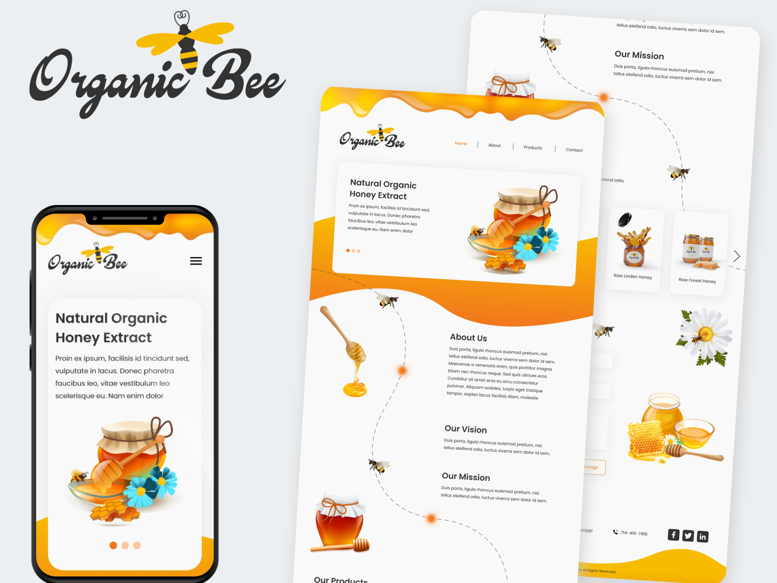Organic Bee Website UI by Nimasha Adihetti on Dribbble
